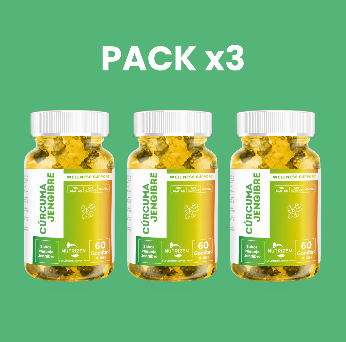 PACK X 3 CÚRCUMA JENGIBRE