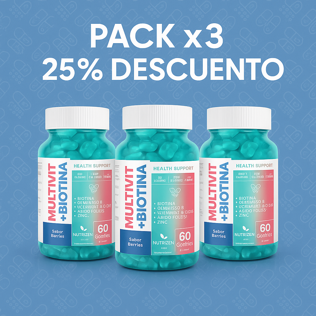 PACK X 3 MULTIVIT BIOTINA