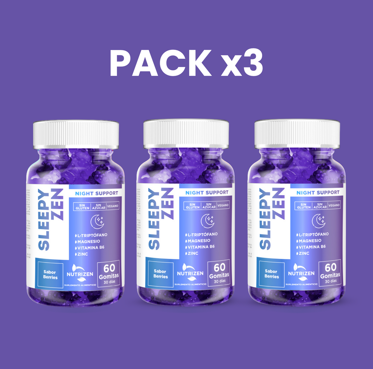 PACK X 3 SLEEPY