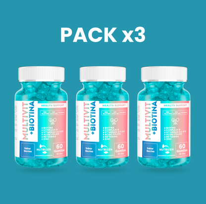 PACK X 3 MULTIVIT BIOTINA
