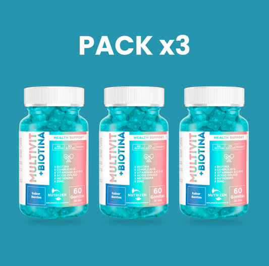 PACK X 3 MULTIVIT BIOTINA