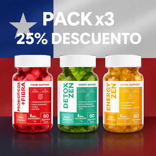 TRIPACK FIESTAS PATRIAS PROBIOTICO + DETOX + ENEGY