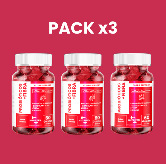 PACK X 3 PROBIOTICOS Y FIBRA